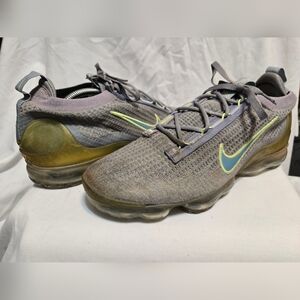 Nike Air VaporMax 2021 Flyknit Gray Light Liquid Lime Mens Size 11.5 DH4084-003